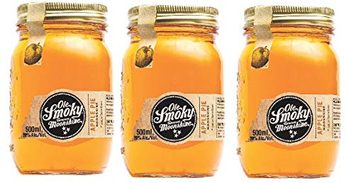 3 Gläser Ole Smoky Tennessee Moonshine Apple Pie Whisky (3 x 0.5l) 20% Vol.