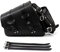 APEBAZY Borse da sella per moto – Vintage nero PU pelle borsa basculante tasche laterali triangolari borsa porta attrezzi con bottiglie d'acqua – lato sinistro