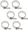 (6 Stück) 40–45 mm Doppeldraht-Schlauchschellen, Rohrschellen, 304 Edelstahl-Schlauchschellen