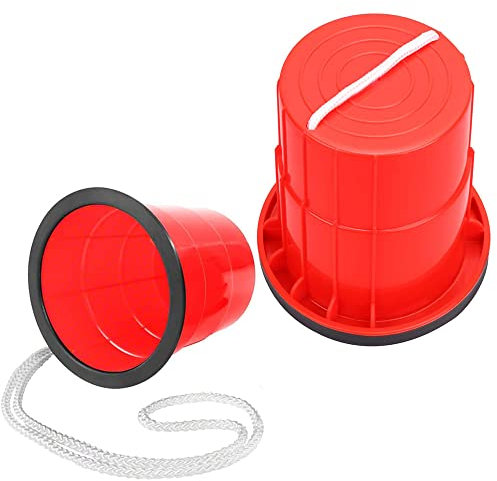 Wuzdy 1 Paar Kinder rutschfeste Stelzen, Laufbecher Beweglichkeit Stelzen, Eimer Stelzen Balance Entwicklung, Spielzeug rutschfeste Stelzen, Für Sensorik Trainer für Kinder, Spiele (Rot)