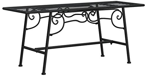 vidaXL Baumbank Gartenbank Parkbank Sitzbank Bank Baum Rundbank Metallbank Gartenmöbel Terrassenbank Garten Park 110cm Schwarz Stahl