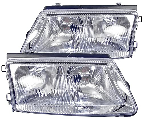 ATEC Germany 2x Hauptscheinwerfer vorne links + rechts H7 / H4 FF - Frontscheinwerfer ohne Stellmotor, Kompatibel mit VW PASSAT B5 (3B2), PASSAT B5 Variant (3B5)