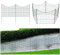 Randaco Teichzaun Gartenzaun 5tlg Set, Gartenzäune Dekorative mit 11 Zaunelemente-5 Zaunelemente und 6 Befestigungsstäben, Metallzaun Gitterzaun Länge 3,75 m (Unterbogen, Grün)