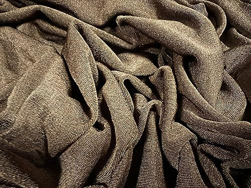 Slinky Stretch-Jersey-Stoff, Elastan, figurbetont, Meterware, einfarbig, Moosbraun