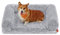 Feandrea FluffyHug Hundebett, Hundekissen Größe L, Hundematte für mittelgroße Hunde, Hundesofa Noppenschaumstoff, Bezug abnehmbar und waschbar, 91 x 68 x 23 cm, Ombré-Grau PGW232G01