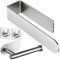 ZUNTO Porta Asciugamani Bagno - Porta Carta Igienica+Ganci Adesivi Set Di 4 Pezzi, Accessori Da Bagno Autoadesivi Per Cucine Da Bagno E Armadi Da Cucina, Acciaio Inox