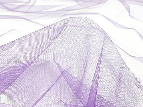 Tüll Stoff Meterware - 160 cm Breite - quer-elastischer, weicher Tüllstoff - Uni Deko Stoff (Fliederrosa)