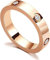 aesdox Liebesring 18K Gold/Silber/Rose Plated Cubic Zirconia Ring, Versprechen Ring Ehering Band Schmuck Geschenke für Frauen Mädchen, Zirkonia Roségold, Größe 19
