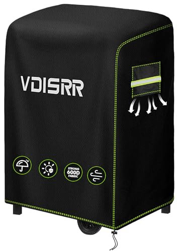 VDISRR Copertura Barbecue da Esterno, Tessuto Oxford 600D Resistente Telo Impermeabile 77 x 70 x 110 cm Copri Barbecue da Esterno per BBQ Grill Antivento UV Polvere Neve