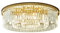 SanBouSi 60cm Kristall Deckenleuchte Kristall Kronleuchter Rund Klar Kristall Pendelleuchte Deckenlampe Schlafzimmer Kristall Lampe Gold 8 x E14 Lichter für Esszimmer, Küche, Wohnzimmer