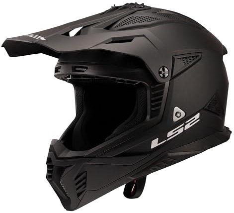LS2, Casco Moto Cross FAST II SOLID Matt Black, M