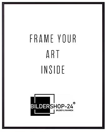 Bilderrahmen Milano Aluminium Alubilderrahmen 60 x 84 cm Schwarz (matt) Fotorahmen, Wechselrahmen, Posterrahmen, Puzzlerahmen, Aluminium Bilderrahmen