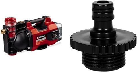 Einhell Akku-Gartenpumpe AQUINNA 18/30 F LED Power X-Change & Einhell Adapter 33,3 mm AG (Pumpen-Zubehör, passend für 33,3 mm / 1 Zoll Pumpen-Innengewinde, zum Anschluss eines Gartenschlauchs)