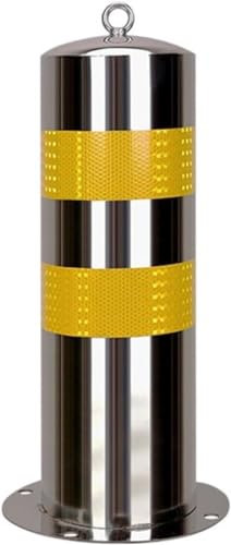 SSDDLZEQ Paletto for segnaletica Stradale da 1 Pezzo, Acciaio Inossidabile con Striscia Riflettente, guardrail di parcheggio Durevole, palo di Protezione della corsia di Sicurezza