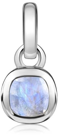 Materia Mondstein Anhänger Silber 925 - Edelstein Kettenanhänger für Damen KA-248-Mondstein_ohne Kette