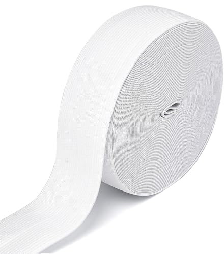 10 Meter Gummiband Weiß 40 mm Breit Gummibänder Nähen dick Hosengummi Elastische Band gummizug Gummilitze stoffband zum Nähen sewing elastic band white für DIY Handwerk, Kleidung (10 M-4 cm Weiss)