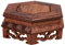 Cabilock Wooden Plant Display Stand Base Houseplant Flower Pot Holder Buddha Statue Garden Plant Riser Vase Stand Shelf for Home Office Desktop Decoration