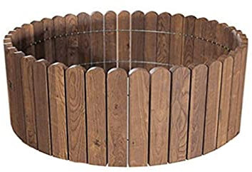 Lattenzaun aus natürlichem Massivholz, für Garten, Rasen, Hochzeit, Party, Dekoration, Holzumrandung, Zaun, Trennwand (120 x 35 cm)