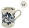 LINDACA 12OZ/360ML Stile giardino Ceramica Tazza di Caffe e Tazza di Te (farfalla)