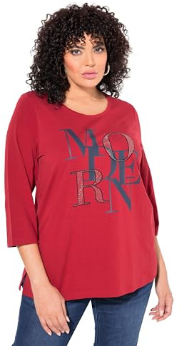 Ulla Popken Damen Shirt rubinrot 42+