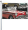 Flagge, 90 x 152 cm, doppelseitige Gartenflagge, vertikale Hausflagge, klassische Auto-Roadster, altmodische Willkommensflagge, Urlaubsbanner, dekorative Flaggen, Hofflagge für Außenbereich, Veranda,