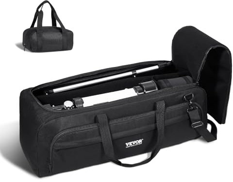 VEVOR Telescope Case, 770 mm, Telescope Storage Bag with Fixed Buckles, Multi-Pocket and Detachable Divider, Shock-Absorbent Telescope Carrying Case for Optical Tube & Tripod, Counterweight Pocket