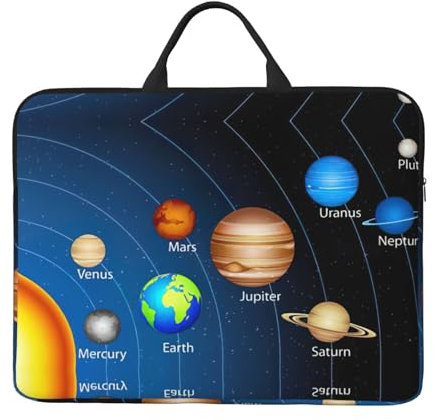 Housse de protection pour ordinateur portable 14 Motif système solaire
