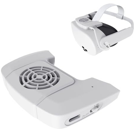 Cooling Fan for Meta Quest 3S VR,Heat Dissipation Accessories Anti-fogging Accelerated Air Flow Adjustable Heat Fan
