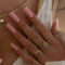 SXVME Nude Pink Press on Nails Long Square, Peach Pink False Nails Medium Coffin, Glossy Gel Fake Nails Press on, Sheer Gel Stick on Nail for Women, 24 Pcs