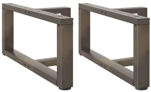 vidaXL Couchtischbeine T-Form 2 Stk. Naturstahl 70x25x(30-31) cm Stahl, Tischbein, Tischbein Metall, Esstischbein, Möbelbein, Schreibtischbein