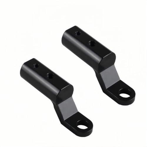 Motorräder Rückspiegel Halterung Verlängerung Rückspiegel Klemmhalter Lenkerhalterung Halter Aluminiumlegierung für Motorräder ATV Scooter,Schwarz 2PCS