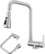 Saeuwtowy Mitigeur Cuisine Rabattable, Robinet Cuisine Rabattable Avec 3 Jets Modes,robinet Cuisine Pliable Pour Fenêtre,Mitigeur Evier Cuisine En Acier Inoxydable 304 Brossé (Brossé)