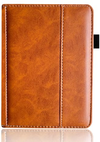 Compatibile con Kobo Aura HD 6.8 pollici custodia in pelle N204B e-book cover flip cover all inclusive custodia protettiva (marrone)