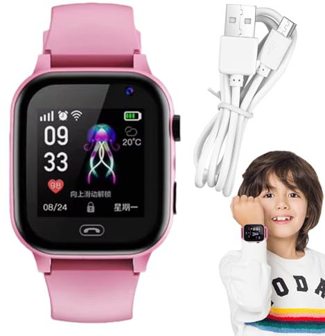 Kids Smart Watch Phone, 4G Kids Smartwatch With Touchscreen Camera, Selfie, Multiple Puzzle Games, Flashlight, Voice Recorder, Pedometer, Alarm Clock, Birthday For 4-12 Years Old