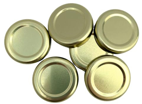 Bramley & Sage 43mm Gold Twist-off Replacement Jam Jar Lids (Set of 12)