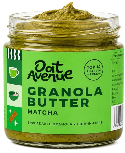 Oat Avenue Granola Butter Vegan Nut Free Peanut Butter Alternative - Matcha | Spread it, swirl it, blend it or bake with it – the versatile oat spread for every breakfast and snack