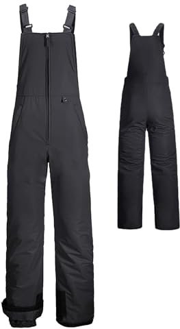 Genérico Mono De Nieve Baberos De Invierno Grueso Impermeables, Snowboard Cómodo Y Caliente Aislados Para Senderismo Ciclismo Esquí Hombres Mujeres Con Tirantes, Modelo de mujer, M