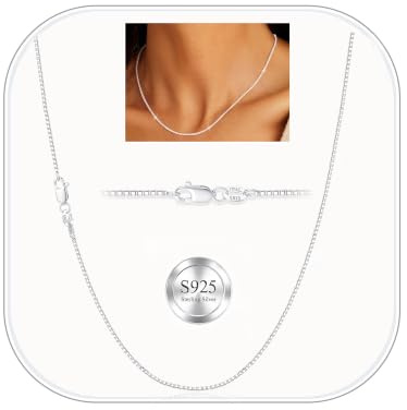 ZHESHY Silberkette Damen 925 Ohne Anhänger Echt Silber 0.8/1/1.3mm Breite | Kette Silber 925 Damen,Wasserfest Glänzende Halskette,Silberne Schmuck,Geschenke Für Frauen Mädchen Mama,Länge:40cm-55cm
