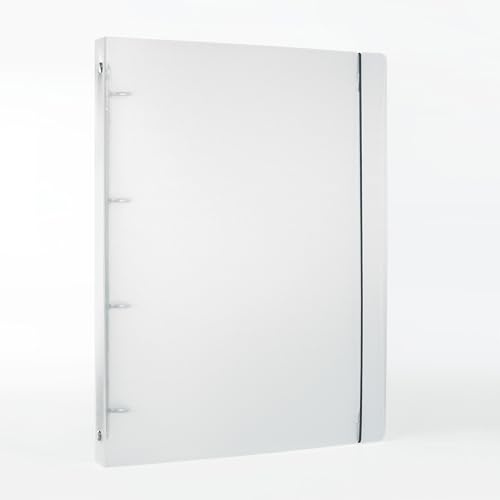 A4 Lever Arch File, 4 Ring Binder Folder Plastic Refillable Protector Cover | 250x320mm, PP Plastic Cover, 4-Ring Binder, For School, Office, Home, Document Organiser, Refillable, with Elastic Closure