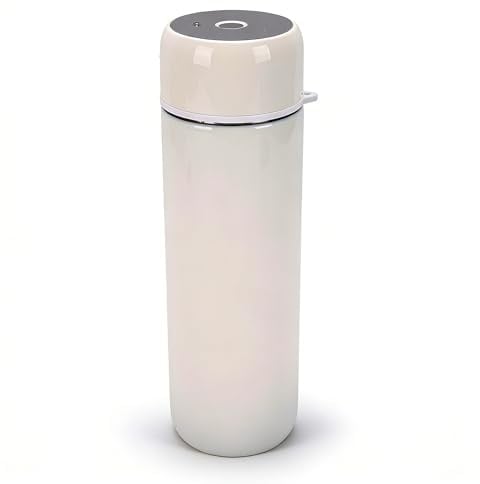 SENECESLI Botella de Agua Aislada de Acero Inoxidable con Cierre Inteligente por Huella Dactilar, 450 Ml (15 oz), Doble Capa, Ideal para Viajes, Gimnasios, Oficinas y escuelas. Almacena