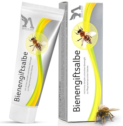 Bienengiftsalbe – Bee Cream mit Bienengift, Arnika & Kampfer – 50 ml | Für beanspruchte Gelenke & Muskeln – Bienengift Creme & Bee Venom zur Hautpflege – 50 ml