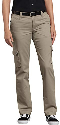 Dickies Damen Relaxed Fit Stretch Cargo Straight Leg Pant Arbeitshose, Desert Sand, 34