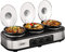 Crock Pot Triple Slow Cooker Buffet Server, 3-Pot Food Warmer, 1.5-Quart Oval Slow Cooker