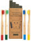EcoSlurps Bambus-Zahnbürsten - Bambus Zahnbürste Multipack biologisch abbaubar toothbrushes (4 Kids, multi-colored)
