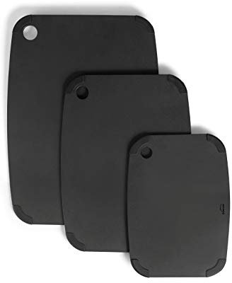 LACOR Tabla Corte, Fibra Madera Silicona, Negro, Mediano (60581)
