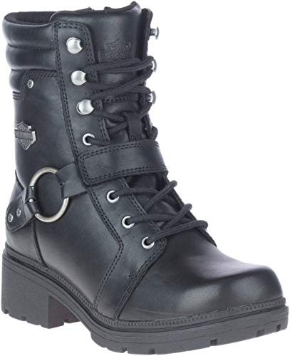 Harley-Davidson Women's Tegan 6 Harness Motorcycle Boot, Black, 11