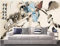 Benutzerdefinierte Wandbild 3D Tapete Japanische Tinte Ninja Pferd Samurai Wohnkultur Fototapete für Wohnzimmer 200 cm (L) × 140 cm (H)