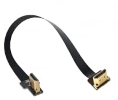 NFHK CYFPV Cavo piatto HDMI con doppio angolo di 90 gradi di tipo A maschio a maschio HDTV FPC per fotografia aerea FPV HDTV multicopter 30 cm