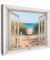 MuchoWow© Bilder 80x60 cm Wohnzimmer Deko Modern Wandbild Foto auf Leinwand Bild Schlafzimmer Room Decor Geschenke Fensterblick - Strand - Meer - Dünen - Sand - Wasser - Dünengras