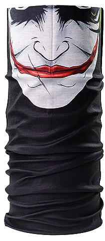 Joker Face Mask Neck Tube Warmer Snood Biker Bandana Balaclava Mod Scooter Ski Scarf